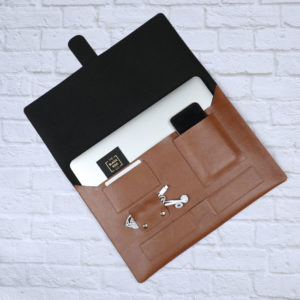 Personalised Vegan Leather Laptop Organiser