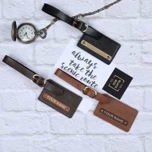 Vegan Leather Luggage Tags