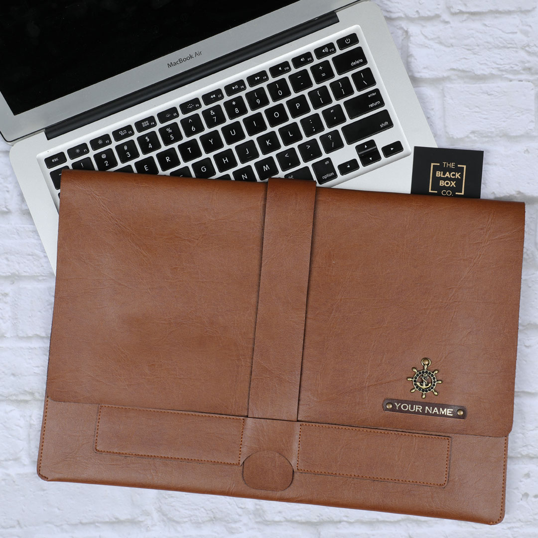 Vegan leather laptop organiser